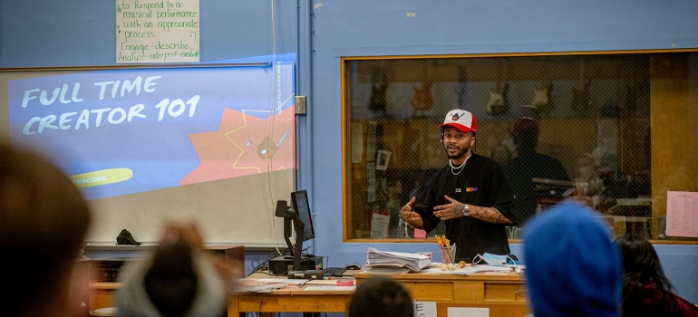 teacher in class